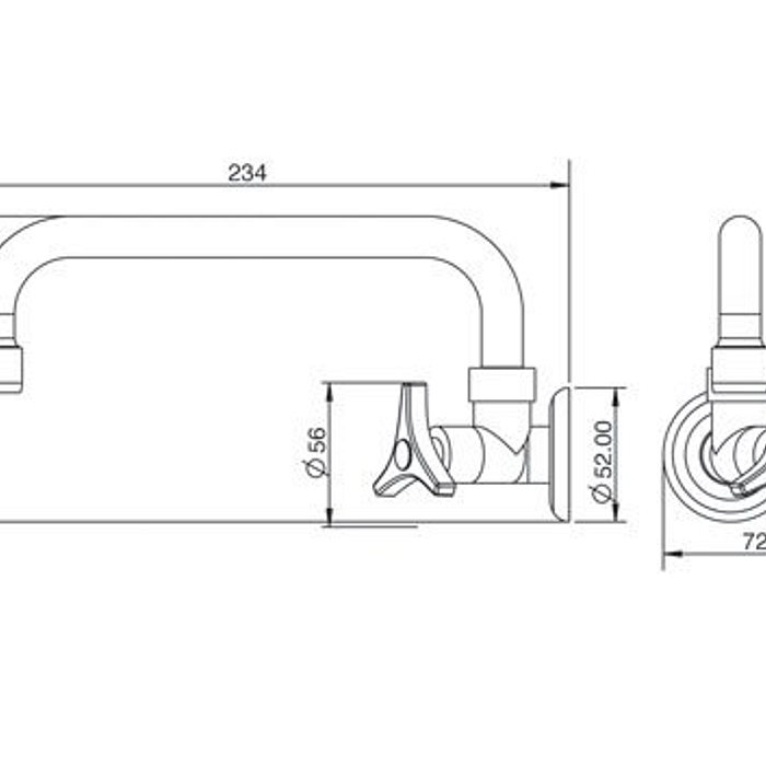 Torneira De Parede  Para Cozinha Bica Móvel Way 1164 Lorenzetti