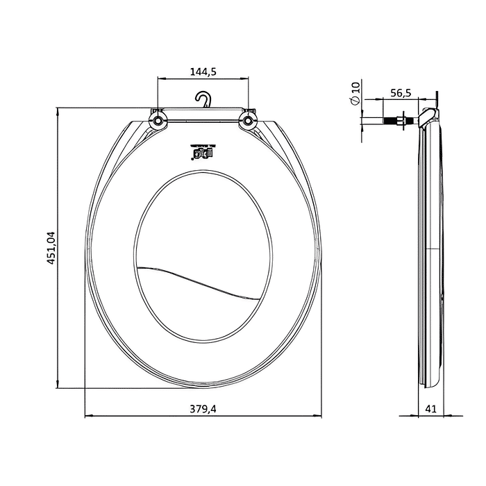 Assento Sanitário Almofadado Convenional  Biscuit/Bege Herc