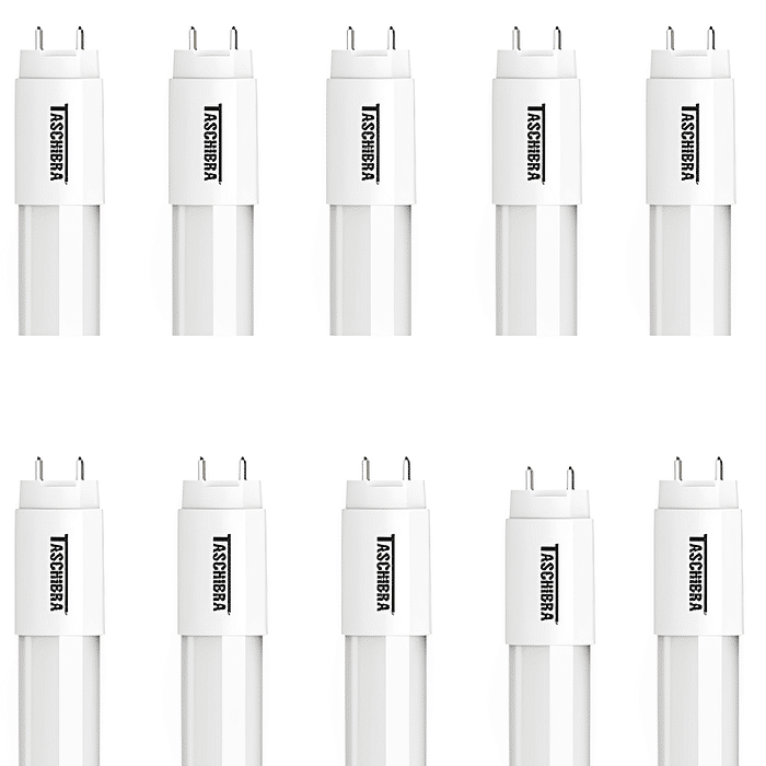 Kit Com 10Pçs Lâmpada Led Tubular 9,9W 60cm T8 6500K Taschibra