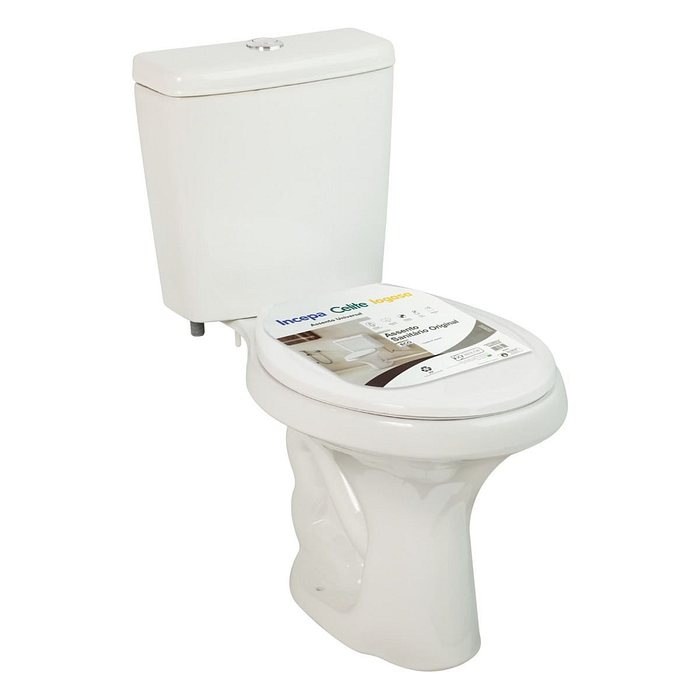Kit Vaso Sanitário Zip Branco Com Caixa Acoplada Incepa Completo