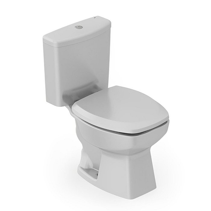 Kit Completo  Vaso Sanitário Thema Cinza Platina com Caixa Acoplada Incepa