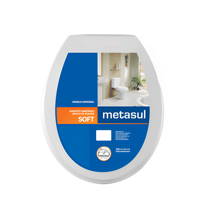 Assento Sanitário Soft Branco Metasul