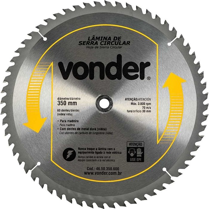Serra Circular Widea Vonder 60 Dentes 350x30 60