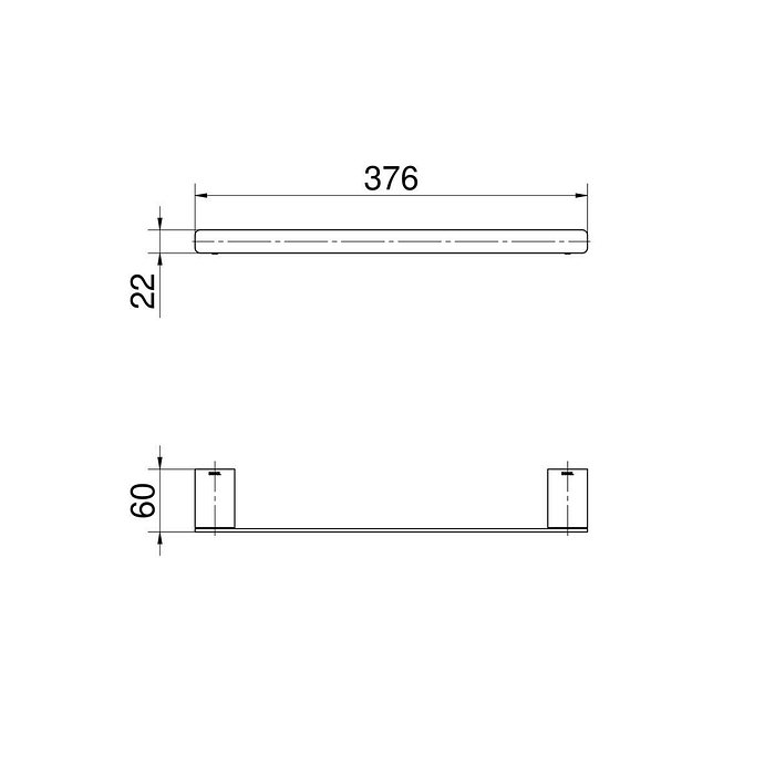 Porta Toalha de Rosto 676mm DocolFlat Cromado 961306