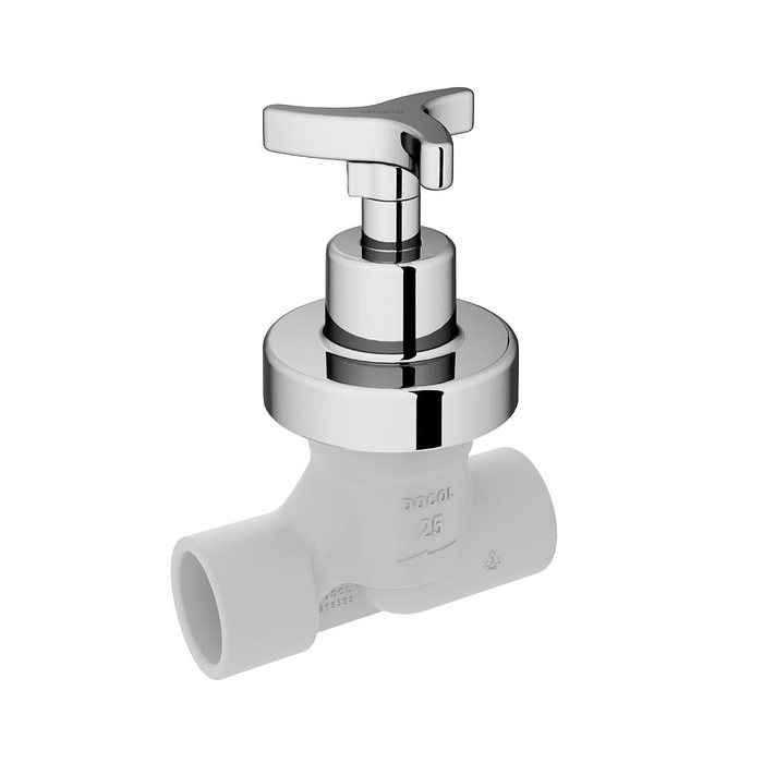 Registro Cerâmico 1/2 De Volta 25mm Com Acabamento Nova Trio Docol 90012599006