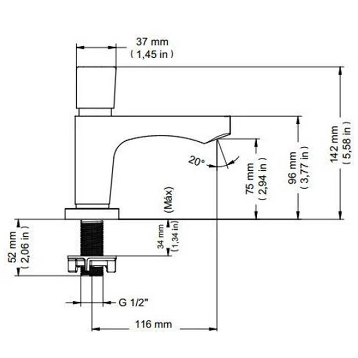 Torneira De Mesa Para Lavatorio Genius Flex Chrome Docol 622006
