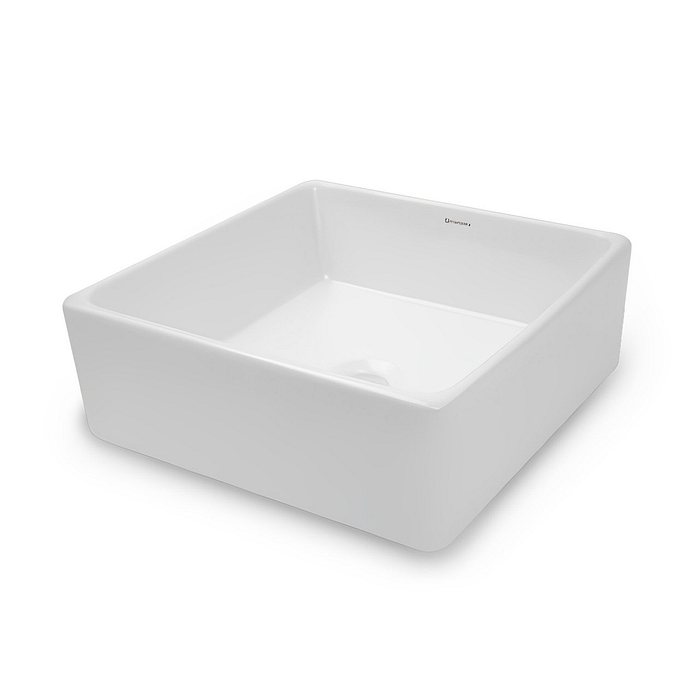 Cuba de Apoio Para Banheiro 38x38cm Branca Quadrada MP 7307 Manplex