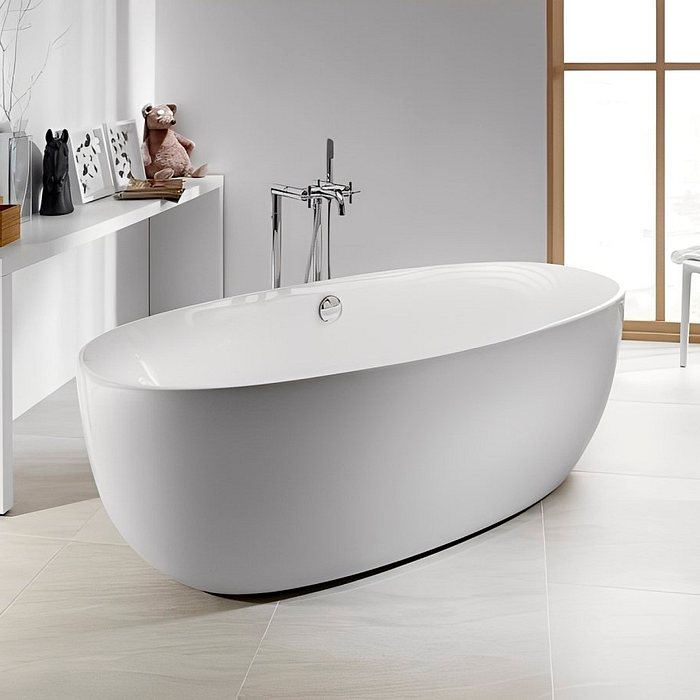 Banheira Freestanding Acrílica Branca Roca Virginia A248217000