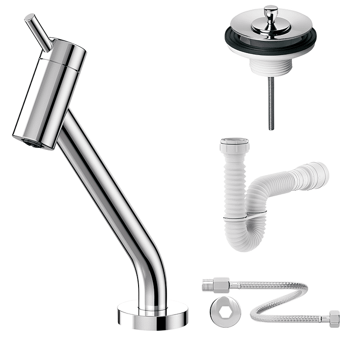 Kit Torneira Lavatório Docol Lóggica Com Sifão e Válvula de Saída