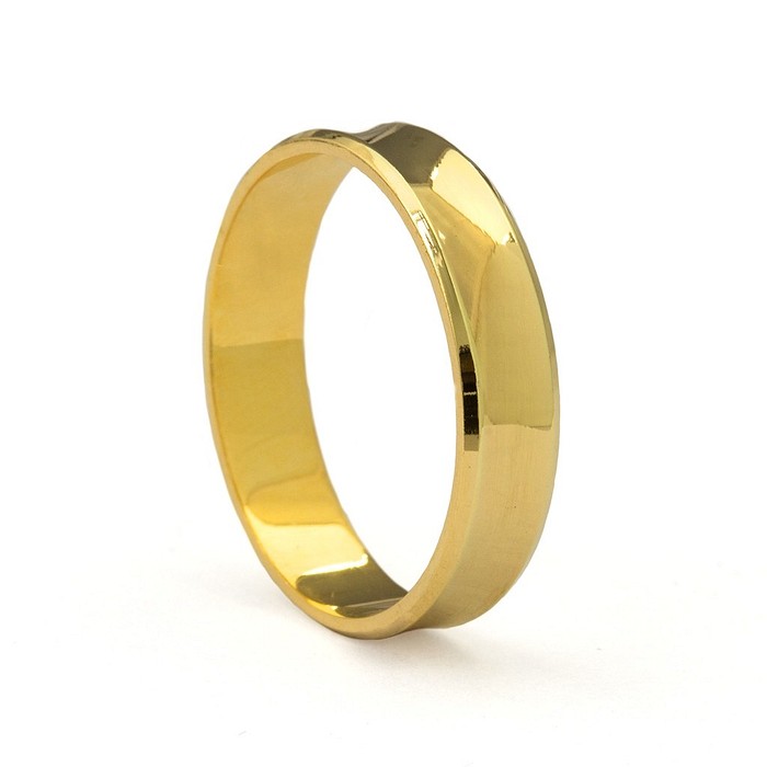 Aliança de Ouro 18K Levemente Côncavo