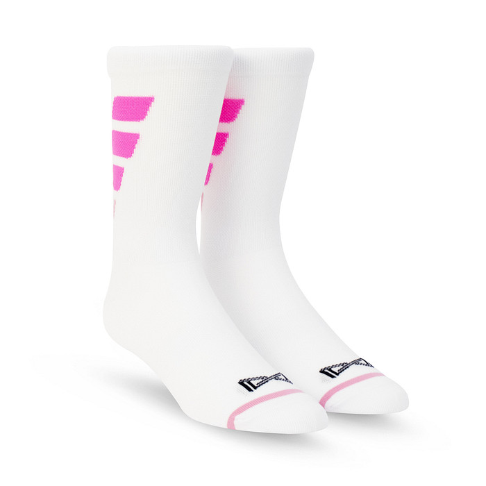 Meia Performance Norden Branco e Rosa