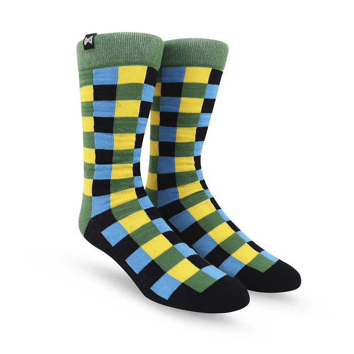 Meia Casual Norden Quadri Verde