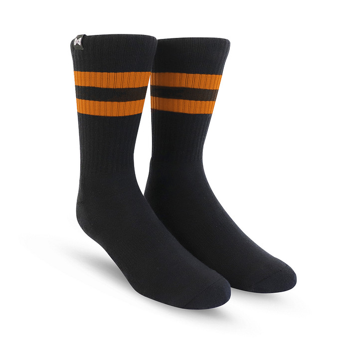 Meia Esportiva Norden Old Style Preto e Laranja