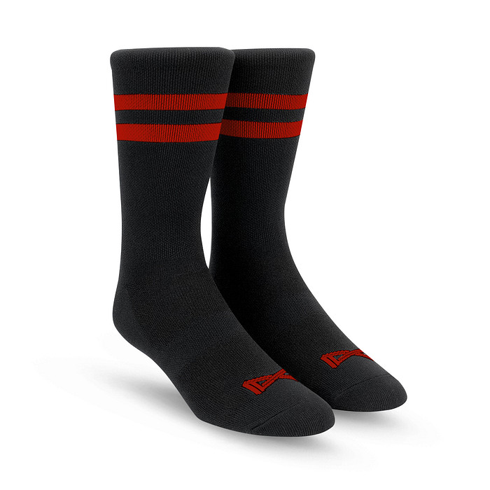 Meia Performance Norden Old Style Preto e Vermelho