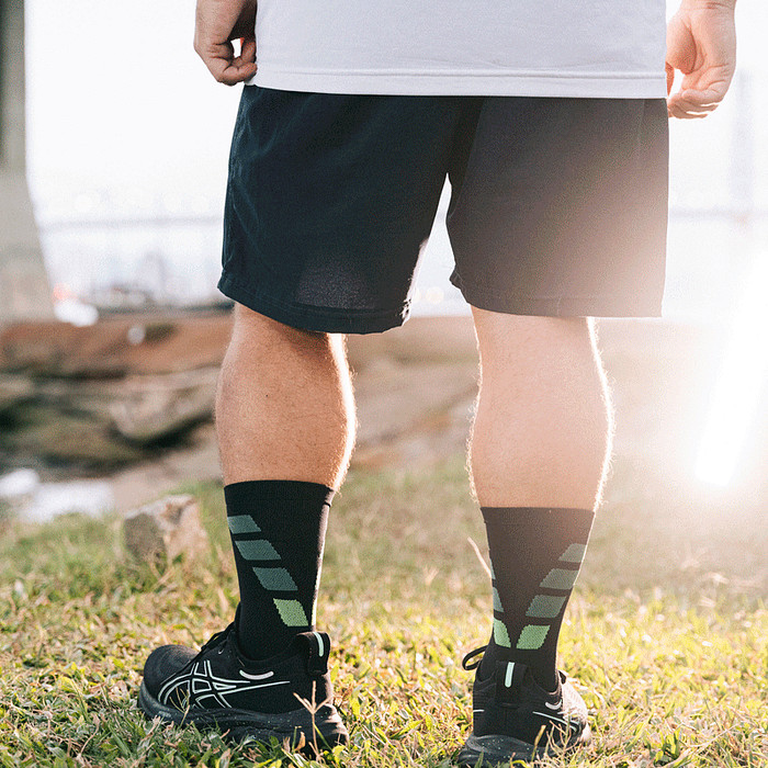 Meia Performance Norden Preto e Verde