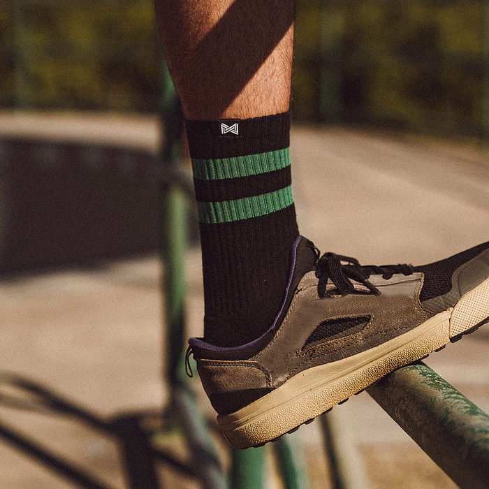 Meia Esportiva Norden Old Style Preto e Verde