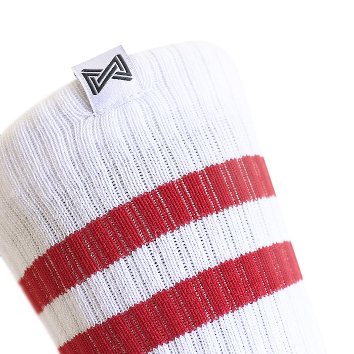 Meia Esportiva Norden Old Style Branco e Vermelho