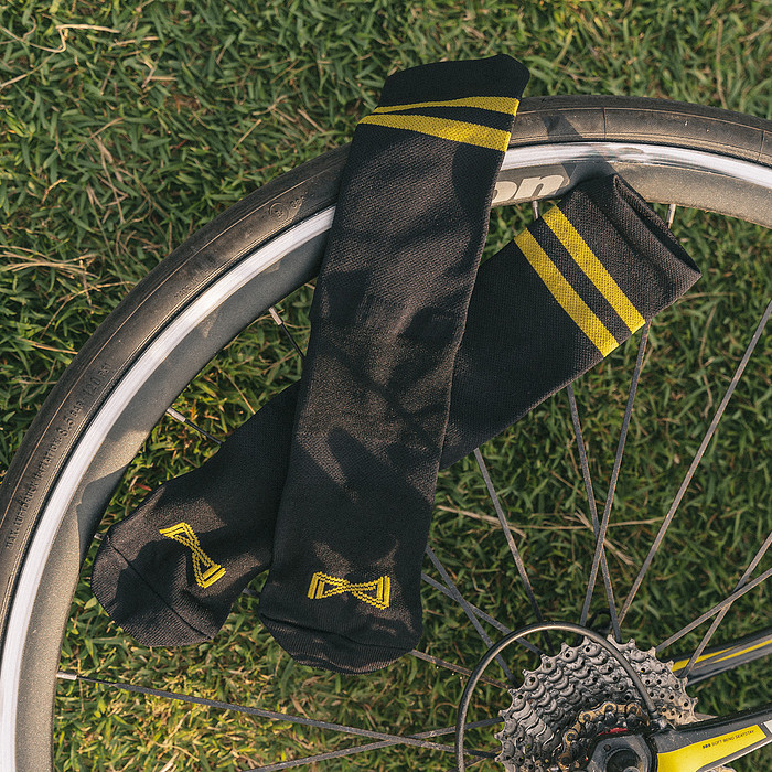 Meia Performance Norden Old Style Preto e Amarelo