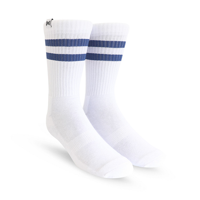 Meia Esportiva Norden Old Style Branco e Azul