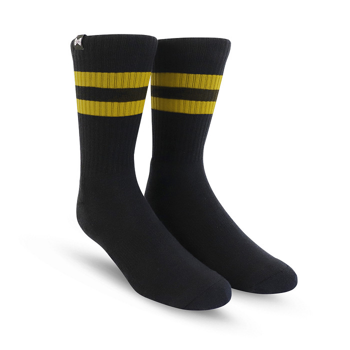 Meia Esportiva Norden Old Style Preto e Amarelo