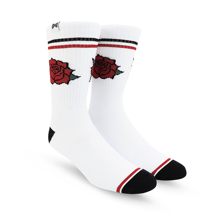 Meia Esportiva Norden Rosa Branco