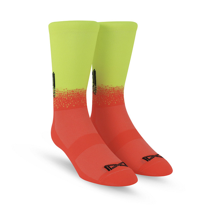 Meia Performance Norden Degradê Amarelo e Laranja