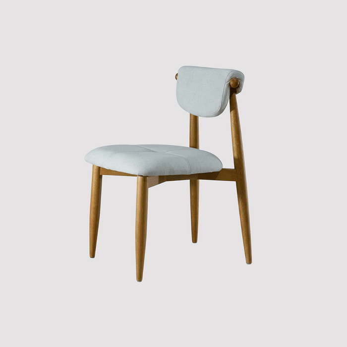 Cadeira de Jantar Sicily em Madeira Maciça com Encosto Estofado