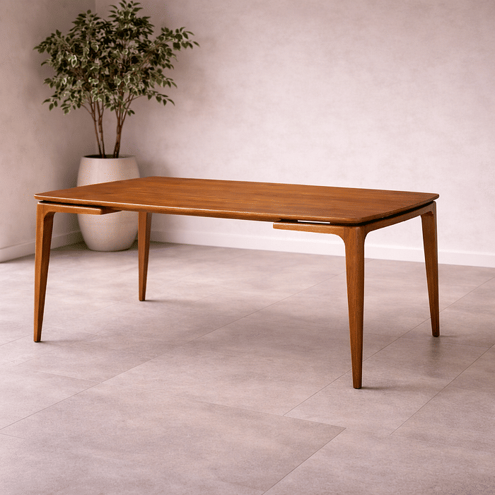 Mesa de Jantar Positano 6 a 8 Lugares em Madeira Maciça Tampo Barril