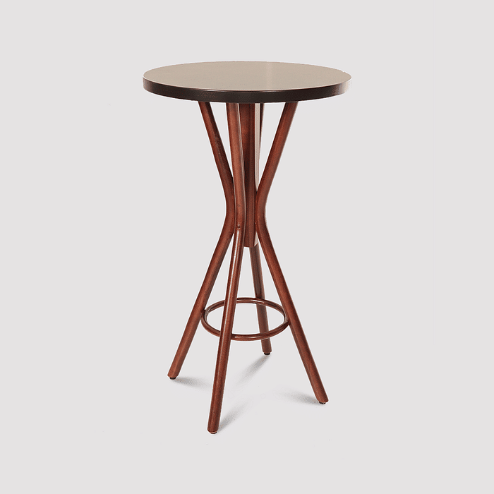 Mesa Bistrô Tulipa em Madeira Maciça Design Moderno com Base Palito