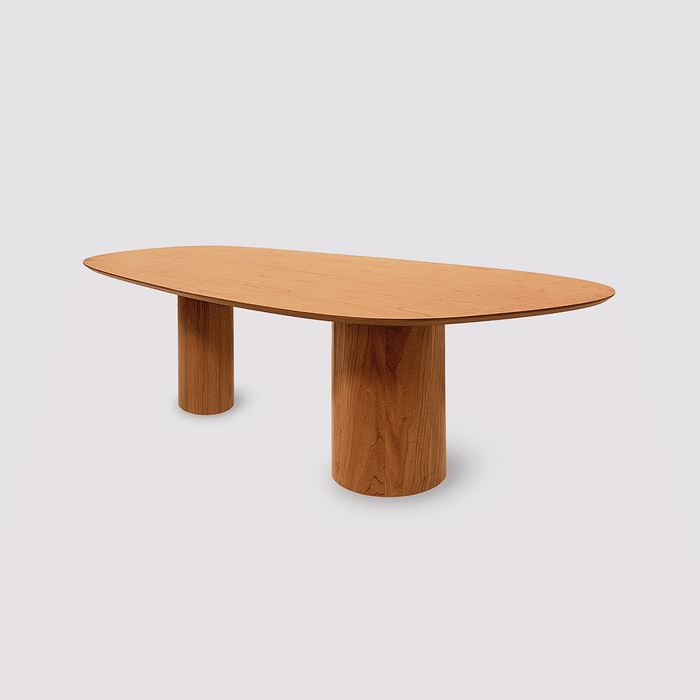 Mesa de Jantar Orgânica Brisa 4 a 10 Lugares em Madeira Laminada Design Contemporâneo