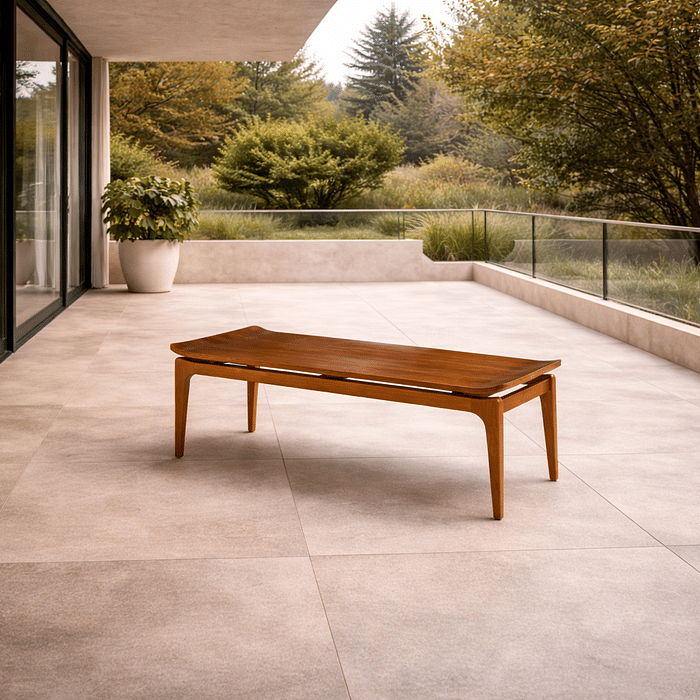 Banco 2 Lugares Brioni em Madeira Maciça para Sala de Jantar