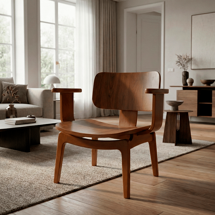 Poltrona de Madeira Curvada Bolzano Design Orgânico