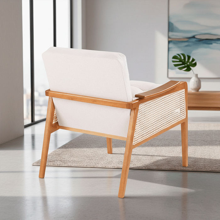 Poltrona de Madeira Maciça com Tela Verona Sofisticada