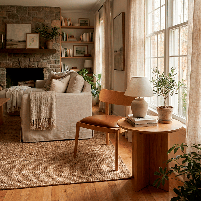 Poltrona de Madeira Maciça Estofada Torino Confortável