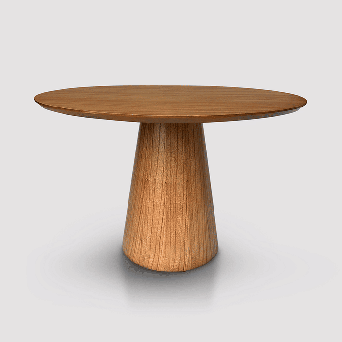 Mesa de Jantar Redonda Domo 2 a 6 Lugares em Madeira Laminada Design Cone
