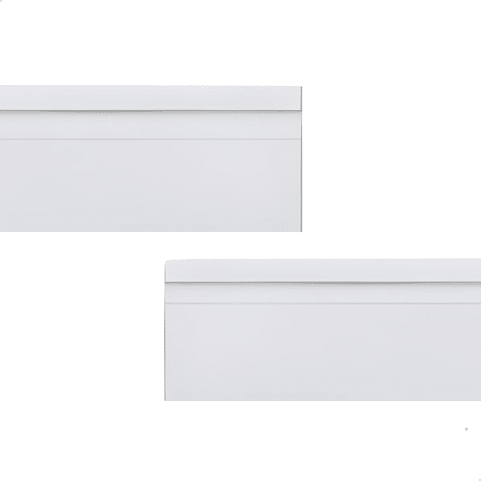 Rodapé 10cm x 2 Metros Frisado Poliestireno - Arquitech