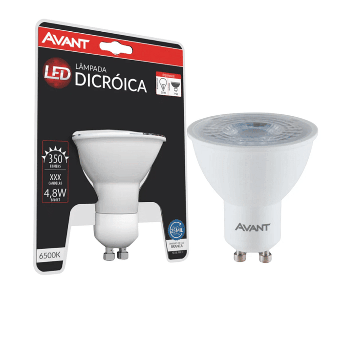 Lâmpada LED MR16 Dicróica 4,8W GU10 - Avant