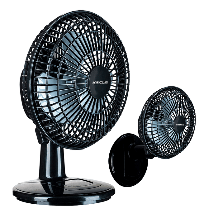 VENTILADOR MINI TURBO 20CM PRETO/PRATA - VENTIMAIS
