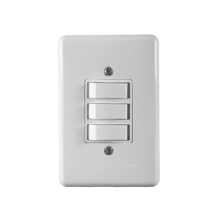 Interruptor 3 Teclas Simples 6A Stylus - Ilumi