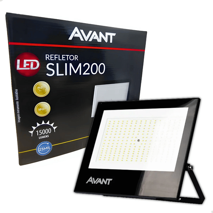 Refletor Holofotote 200W LED Slim - Avant