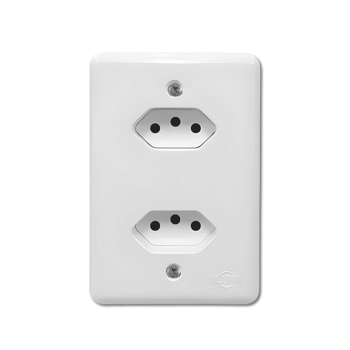 Tomada Dupla Monobloco 20A - Ilumi