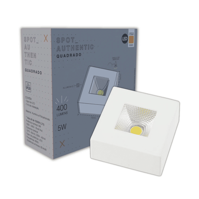 Spot Sobrepor Authentic 5W Branco - Avant