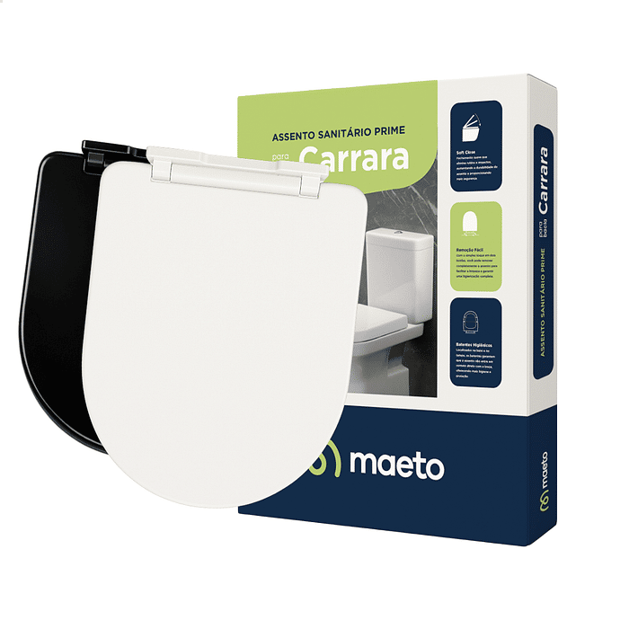 Assentos Carrara Maeto Soft Close – kit com 10 unidades para banheiro