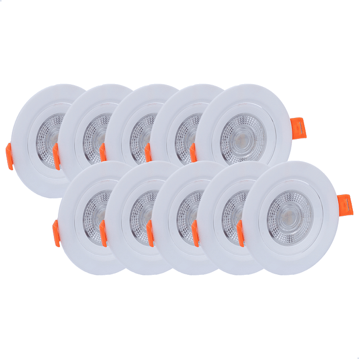 Spot LED Direcionável Embutir 5W Solara instalado no teto