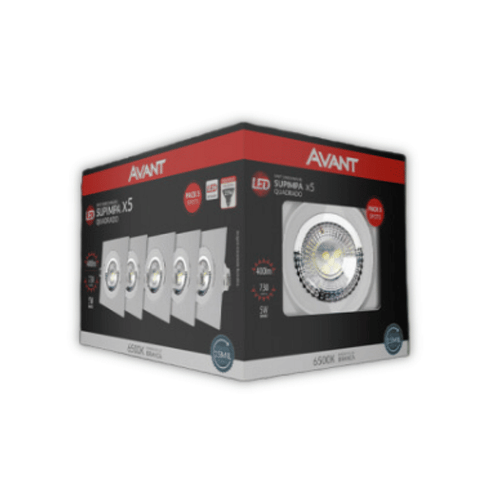 Pack 5 Spot Embutir Supimpa 5W - Avant