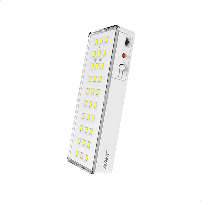 Luminária Emergência LED Barra 1W 30 Leds Branca - Avant
