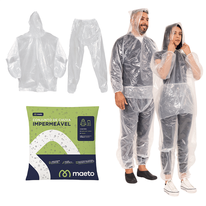 Conjunto de Chuva Reforçado Capa + Calça