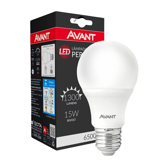 Lâmpada LED 15W E27 Pera - Avant