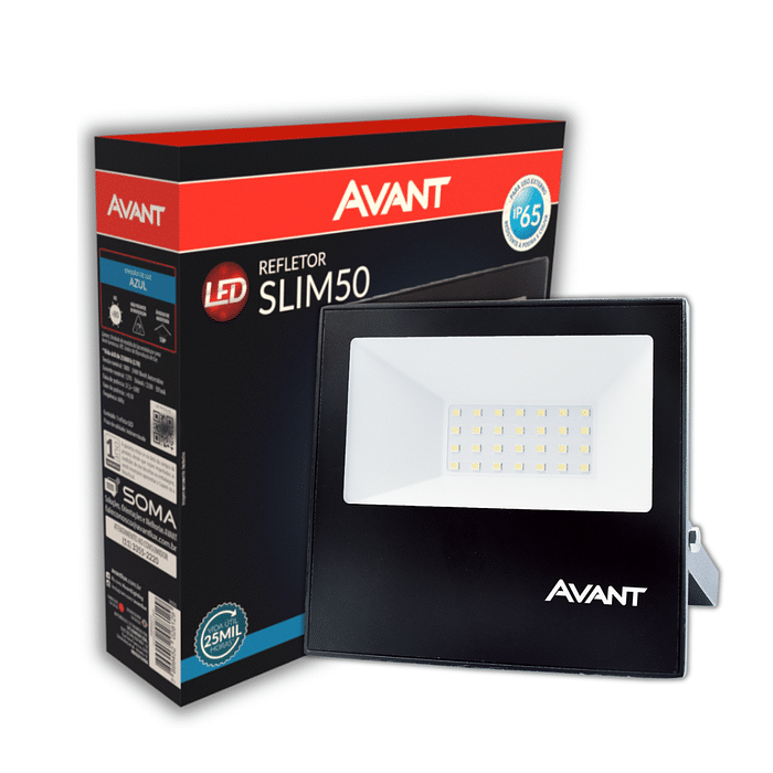 Refletor Holofotote 50W LED Slim - Avant