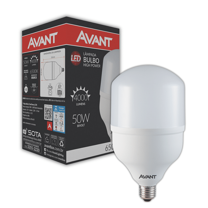 Lâmpada LED 50w E27 Bulbo - Avant